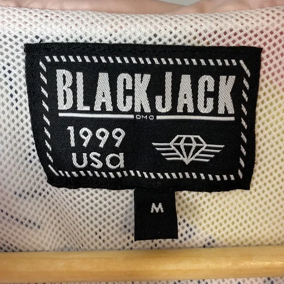 VTG Black Jack '99 USA 1/2 Zip Pullover Jacket Sz Medium Colorful Geometric - Picture 4 of 12